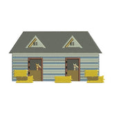 Horse Barn Embroidery Design
