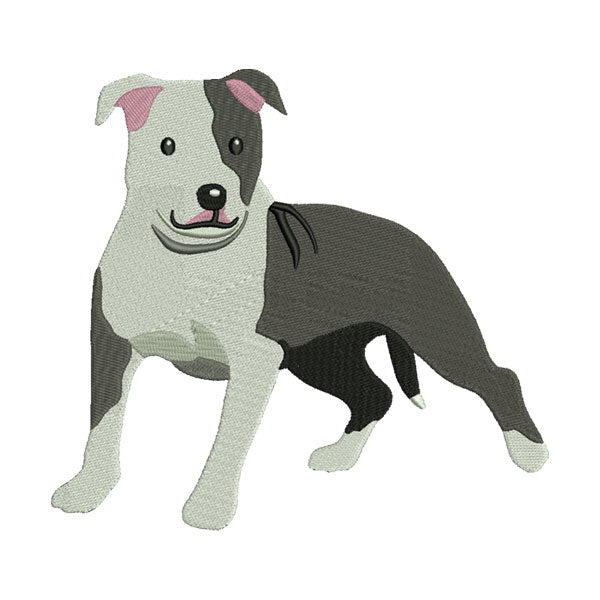 American Staffordshire Terrier Embroidery Design