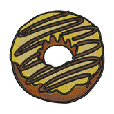 Donut Embroidery Design – Chocolate Drizzle Dessert Machine Embroidery File
