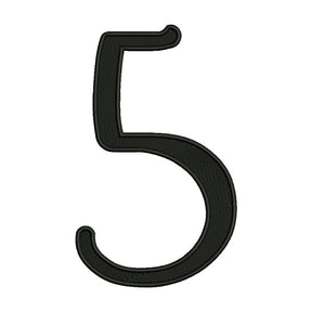 Number 5 Embroidery Design – Calligraphy Digit 5 Machine Embroidery File