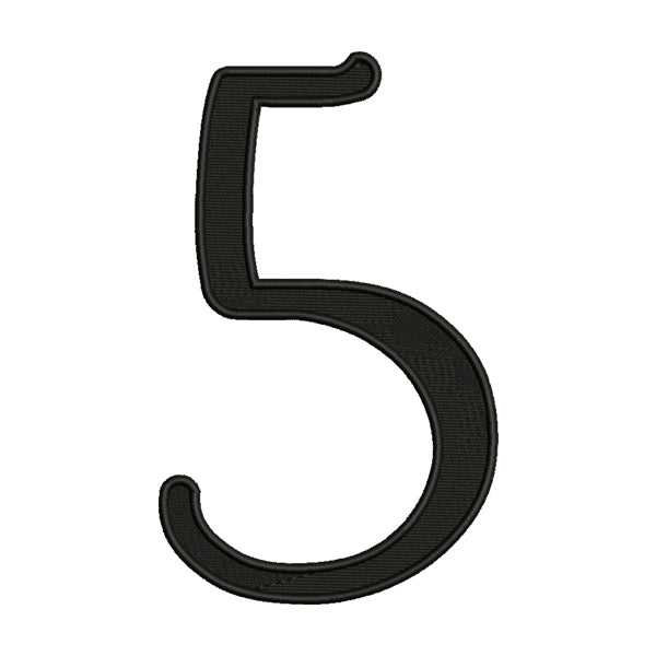 Number 5 Embroidery Design – Calligraphy Digit 5 Machine Embroidery File