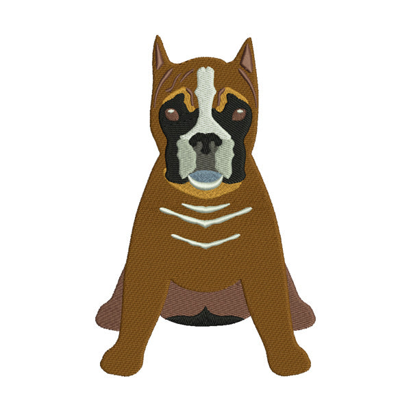 American Staffordshire Terrier Embroidery Design – Brown