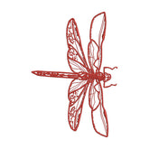 Dragonfly Silhouette Embroidery Design