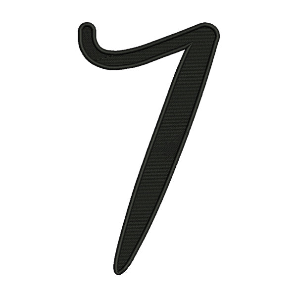 Number 7 Embroidery Design – Calligraphy Number Seven Machine Embroidery File