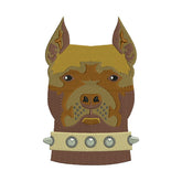 Pitbull Dog Embroidery Design – Brown