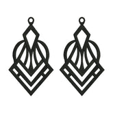 Geometric Dangle Earring Silhouette Machine Embroidery File – Fashion