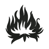 Black Fire Silhouette Embroidery Design