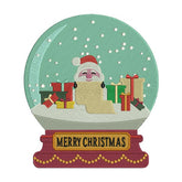 Santa & Presents Snow Globe Embroidery Design