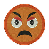 Angry Emoji Embroidery Design – Pouting
