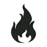 Black Flame Embroidery Design – Silhouette