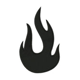 Black Flame Embroidery Design – Fire