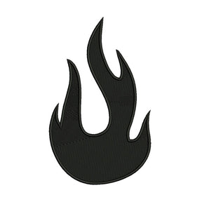 Black Flame Embroidery Design – Fire