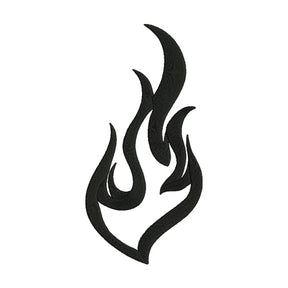 Black Flame Embroidery Design