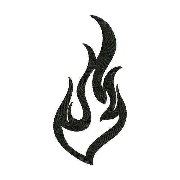 Black Flame Embroidery Design