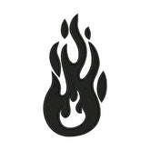 Black Flame Embroidery Design – Blazing