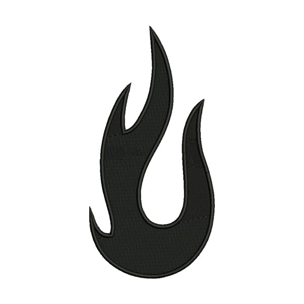 Black Flame Embroidery Design – Windy