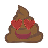 Love Poo Emoji Embroidery Design