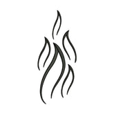 Windy Fire Flame Embroidery Design