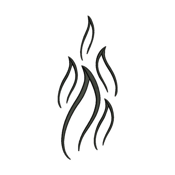 Windy Fire Flame Embroidery Design