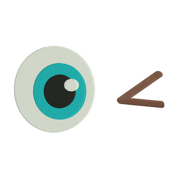 Winking Eye Emoji Embroidery Design