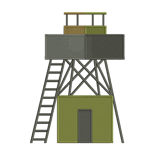 Lookout Tower Embroidery Design