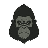 Silverback Gorilla Face Embroidery Design
