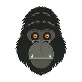 Gorilla Face Embroidery Design