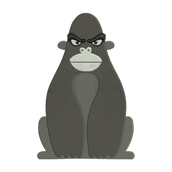 Cartoon Gorilla Embroidery Design