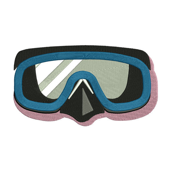 Scuba Mask Embroidery Design