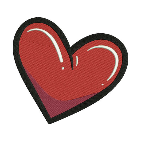 Red Love Heart Embroidery Design