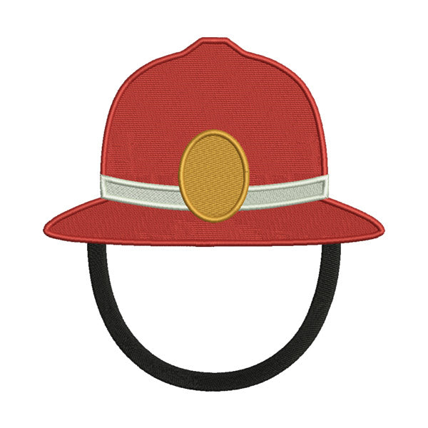Firefighter Helmet Embroidery Design