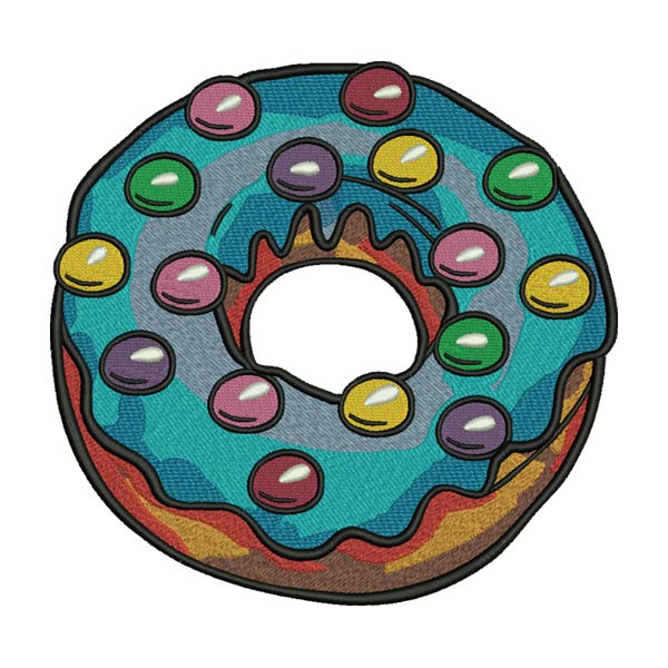 Candy Donut Embroidery Design