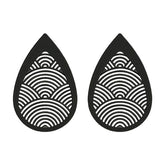 Geometric Teardrop Earrings Embroidery Design