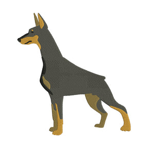 Doberman Dog Embroidery Design