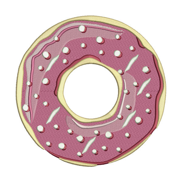 Strawberry Donut Embroidery Design
