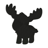 Moose Silhouette Embroidery Design