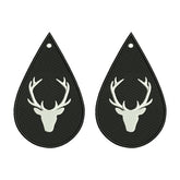 Deer Antler Earrings Embroidery Design