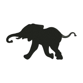 Baby Elephant Silhouette Embroidery Design