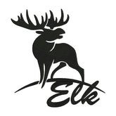 Standing Elk Silhouette Embroidery Design