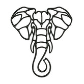 Elephant Line Art Embroidery Design