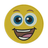Grinning Emoji Embroidery Design – Big