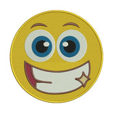 Sparkling Smile Emoji Embroidery Design
