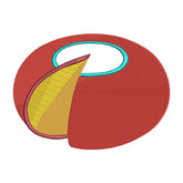 Red Wax Cheese Machine Embroidery File