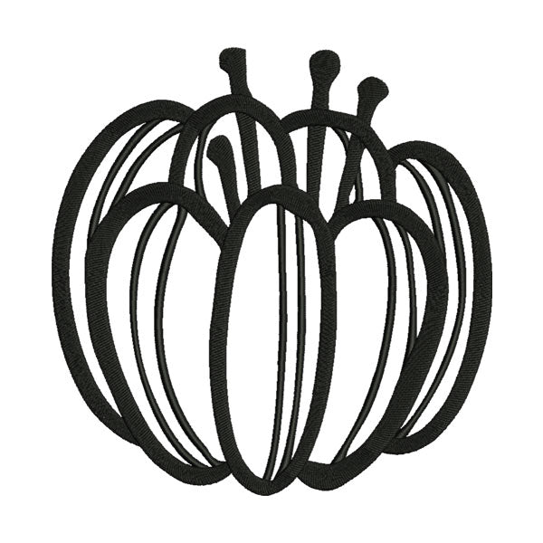 Pumpkin Outline Embroidery Design