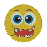 Broken Teeth Emoji Embroidery Design