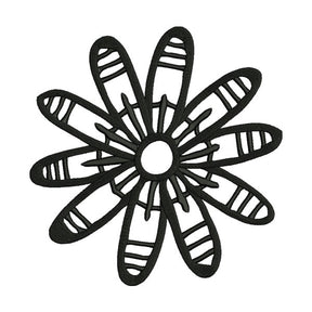 Flower Silhouette Embroidery Design