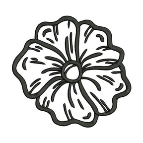 Flower Outline Embroidery Design – Five