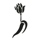 Flower Silhouette Embroidery Design – Elegant