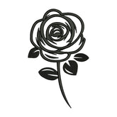 Rose Silhouette Embroidery Design – Elegant