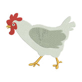 Chicken Embroidery Design – Farm Rooster Machine Embroidery File
